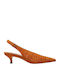 Suede Heels with Low Heel Tabac Brown