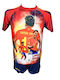 Kids Football Kit Lamine Yamal Orange Blue Portrait Spain National Team 300626-02