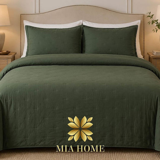 Mia Home Шалте Голям Двоен Маслинено Зелен 220x240см
