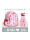 A Little Lovely Company Cherries School Set Pink 19 x 19 x 32 cm + Water Bottle
