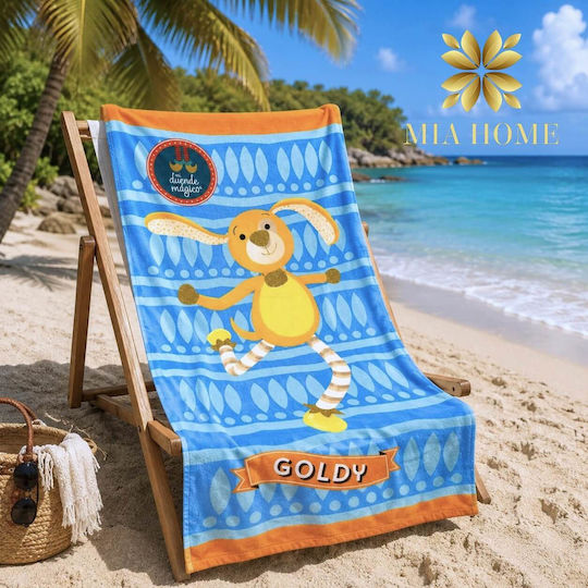 Mia Home Mia Home Strandtuch Baumwoll Hellblau 150x75cm