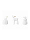 Raeder Raeder Christmas Tableware Ornaments Porcelain White Set of 3 Pieces