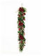 Liberta Christmas Garland Decorated Plastic Green
