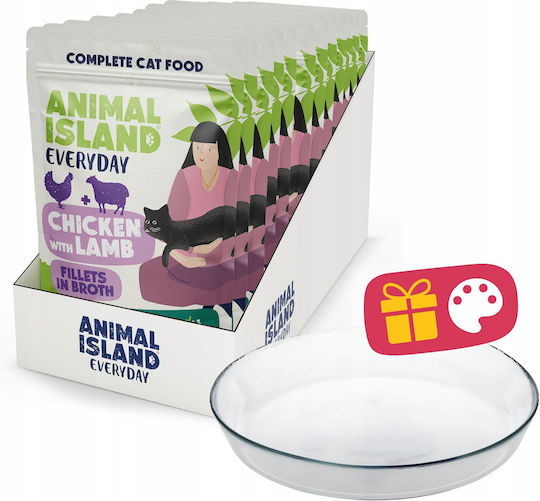 Animal Island Hrana Pentru Pisici Cu Pui Și Miel 12x85gr