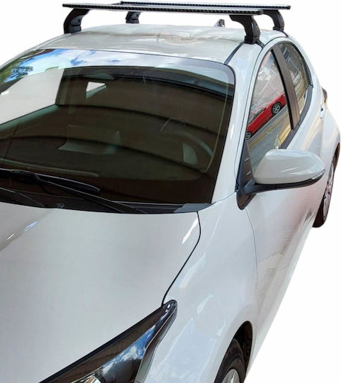 Nordrive Таванни Стелки За Автомобил Алуминиеви Silenzio За Toyota Yaris 5D 2024+ С Крака За Покривен Багажник И Заключване МП.TYARIS.40