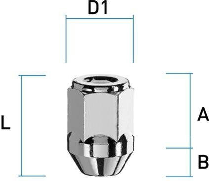 Wheel Nut M12x1.5 Code 60° Closed Type Key 21 1 Piece