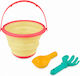 Eddy Toys Folding Beach Bucket Shovel & Rake 15x15cm Replica