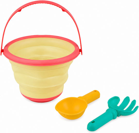 Eddy Toys Folding Beach Bucket Shovel & Rake 15x15cm Replica