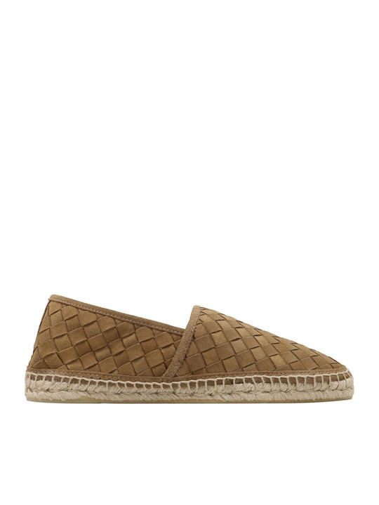 Suede Men's Espadrilles in Beige Colour
