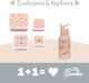 A Little Lovely Company Butterflies Stainless Steel Kids Water Bottle Set Thermos with Straw Pink 350ml