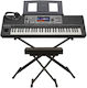 Yamaha Yamaha Arranger PSR-A5000 mit 61 Dynamischen Tasten mit Befestigungswinkel, mit Kopfhörern und Hocker Schwarz Bündel