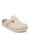 Boston Suede Anatomic Suede Women's Beige Narrow Fit Slippers