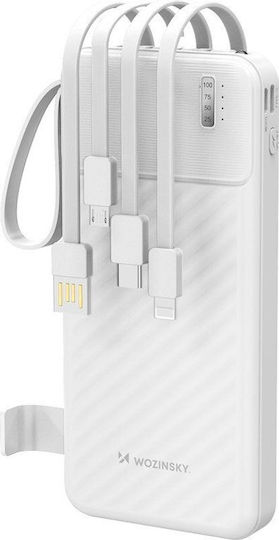 Wozinsky W11 Външна батерия 10000mAh 10W Бяла