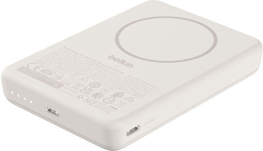 Belkin BoostCharge Slim MagSafe Qi2 Външна Батерия 10000mAh 7.5W Бежова
