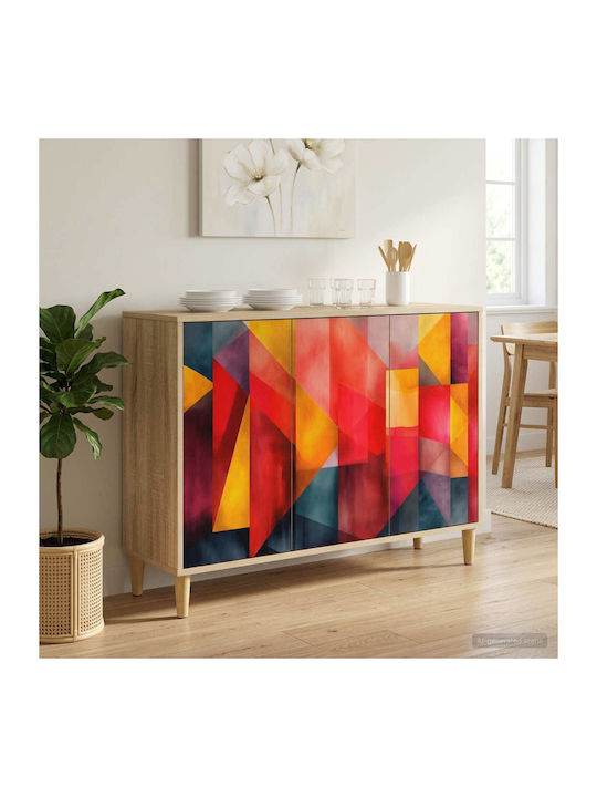 Μπουφές Heesch Ξύλινος Sonoma 102x33x75cm