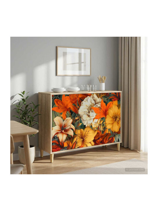 Μπουφές Gennep Ξύλινος Sonoma 102x33x75cm