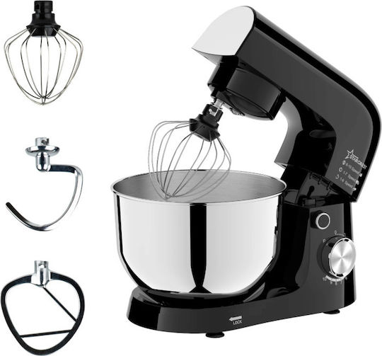 Starcrest Küchenmaschine 1500W mit Rostfreiem Schüssel 4,5l Grau