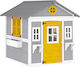 Outsunny Multifunctional Wooden Kids Garden Playhouse Grey