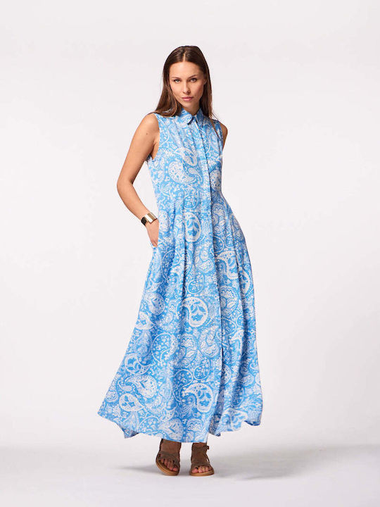 Achilleas Accessories Summer Maxi Shirt Dress P...