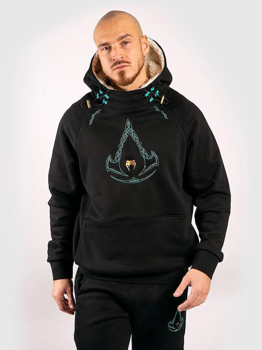 Φούτερ με Κουκούλα Black/blue