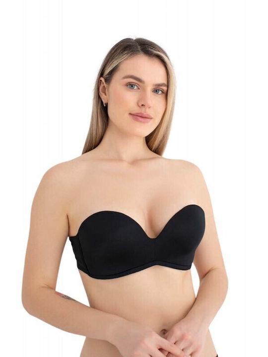 NBB Lingerie Μαυρο Strapless Σουτιέν με Μπανέλες
