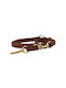 William Walker Adjustable Waterproof Leather Leash Nubuck Earth Brown Hands-free and Adjustable S-XXL 20mm