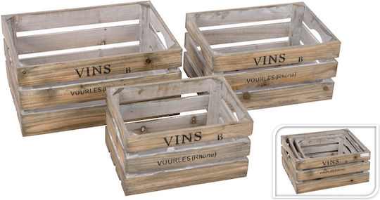 Zaros Garden Decoration Crate For Garden 3 Pieces PK161
