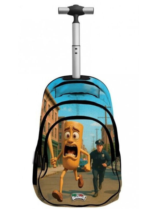 Graffiti Tung Tung Sahur Brainrot Schulranzen Trolley Grundschule mit Flaschenhalter Mehrfarbige 30 x 14 x 44cm 2026