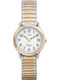 Timex Γυναικείο Ρολόι 25mm Μπαταρίας με Χρυσό Μεταλλικό Μπρασελέ