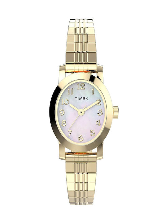 Timex Women's Watch 18mm Battery with Gold Metal Bracelet