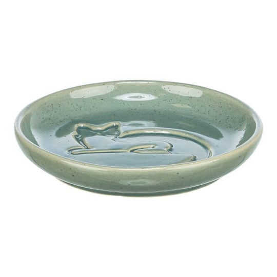 Trixie Keramik Futterautomat für Katze 150ml 14,5cm in Grün Farbe