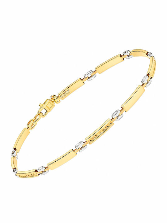 Senzio Belibasakis Men's White Gold 9K Handcuff Bracelet