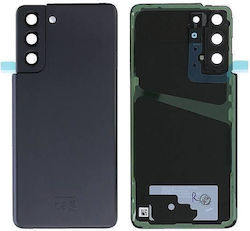 Samsung Galaxy S21 5G Капак на батерията + Лепенка за капак на батерията + Рамка на задната камера Phantom Black OEM Samsung Galaxy S21 5G Капак на батерията + Лепенка за капак на батерията + Рамка на задната камера Phantom Black OEM