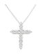 Xrisokosmima White Gold Cross 18K with Chain