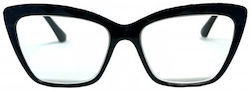 Frog Optical Lesebrillen +2.50 in Schwarz Farbe
