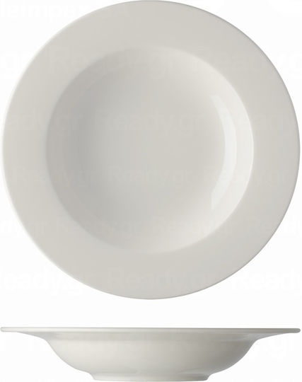 Bonna Stark Deep Plate Made of White Porcelain 26cm 6 Pieces