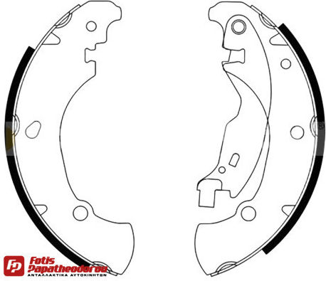 Brake Shoe Set Fiat Brava 182 95-02 Bravo 182 95-01 Marea 185 96-02 034100 46467186 Gf0180-10202
