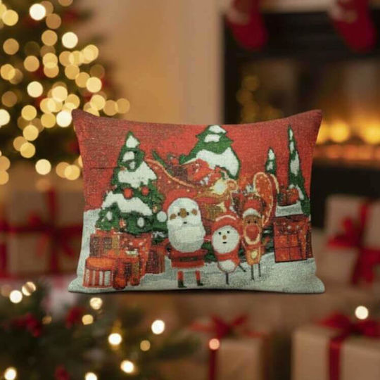 Christmas Pillow Case 50x50 Santa Claus Reindeer