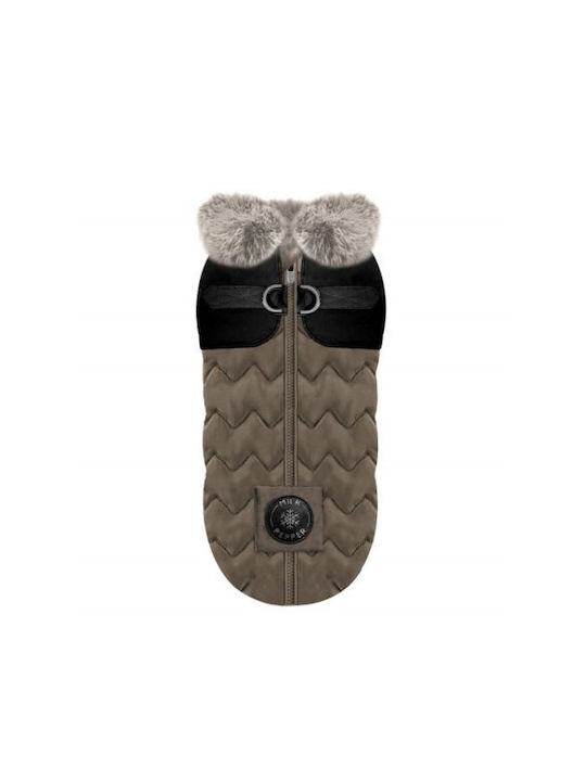 Milk & Pepper Waterproof Brown Dog Coat