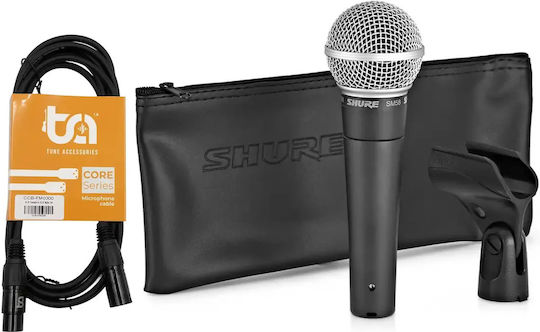 Shure SM58 LCE Starter Set Microphone for Vocals in Grey Color