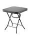 Table for Small Outdoor Spaces Foldable Metal with Glass Surface Redwood 40x40x46cm