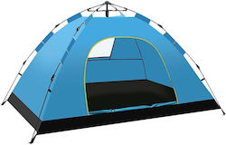Cort Camping Igloo de Cățărare Albastru de Depozitare Impermeabilă pentru 3 Persoane