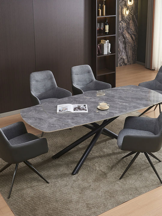 Esszimmermöbel-Set Vanta Erweiterbar mit 6 Stücken 140(+60)x90cm