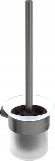 Deante Glass Toilet Brush for Bathroom Grey
