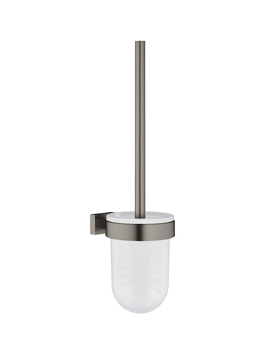 Grohe Essentials Glass Bathroom Toilet Brush Grey