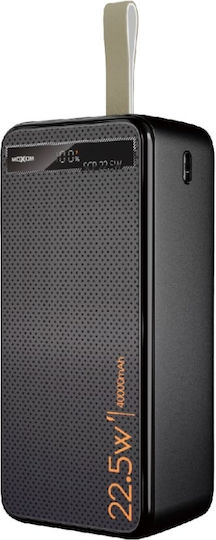 Moxom MX-PB157 Power Bank 40000mAh 22.5W Μαύρο