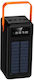 Solar Power Bank 50000mAh mit 4 USB-A Ausgangsanschlüsse Schwarz