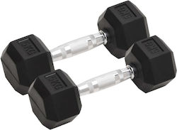 vidaXL Set of Hexagon Dumbbells 2 x 5kg vidaXL Set of Hexagon Dumbbells 2 x 5kg