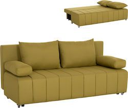 Kend Three-Seater Couch Bed with Storage Space Light Green 188x85x82 cm