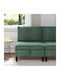 Velvet Armchair Blue 70x70x82cm